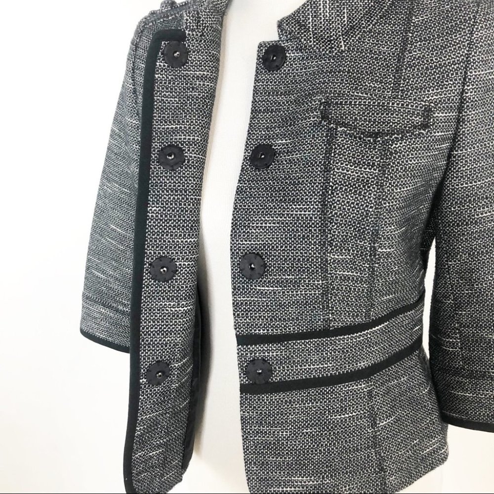 Halogen Tweed Cropped Blazer Jacket - image 6